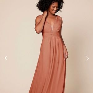 Dear Cleo: Isabella: Floor Length Chiffon Dress in Amber